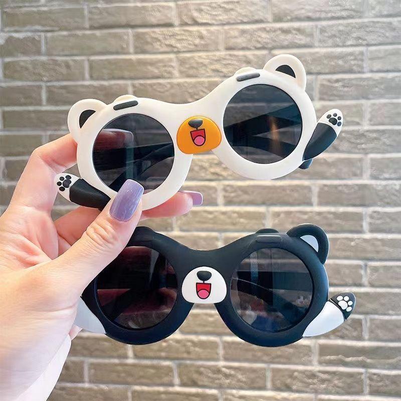 New Children Little Bear Round Form Sunglasses Girl Brand Designer Fashion Sun Glasses Cute Baby Outdoor Sunshade Eyewear Uv400