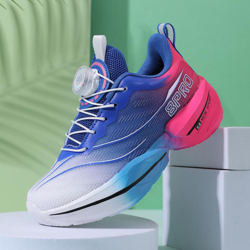 Boys' Red Rabbit 8PRO Running Shoes Spring New Soft-soled Shock-absorbing Children's Sports Shoes Student Racing Breathable Button Shoes