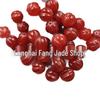 Red Quartzite Jade Round Bead Bracelet/Necklace - Chicken Blood Pumpkin Gemstone Accessory