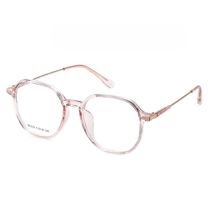 Classic Big Frame Repair Glasses TR90 Plain Metal Glasses for Men and Women with Glasses Tide