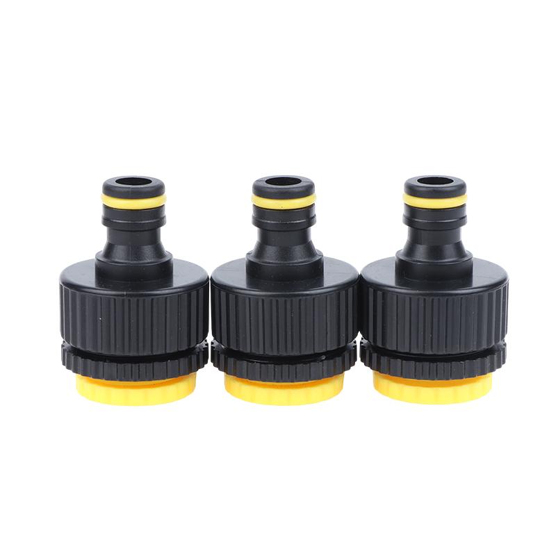 1/2" 3/4" 1 Inch Thread Quick Connector Garden Irrigation Hose Quick Coupling Plastic Watering Pipe Quick Connector Fittings