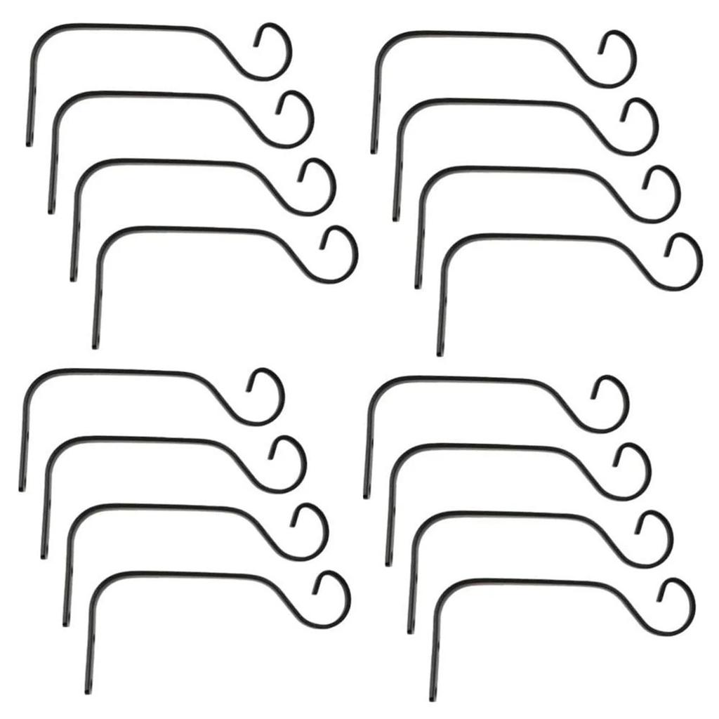 Utendørs vegghenging, Kraftige metallkroker for blomsterpotter, Jern fuglematerhengere, Hage gårdsplass planteholdere