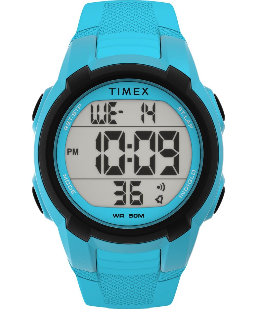 T100 Digital 5 ATM Water Blue [TIMEX] Watch, Resistant, Plastic, Dial, TW5M62900, Men s [Authentic]