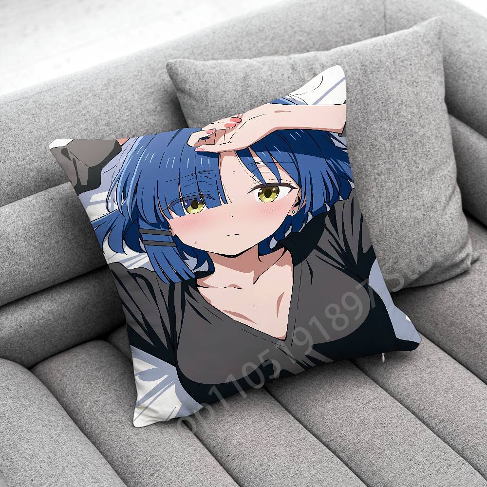 B-Bocchi the Rock Ryo Yamada Ikuyo Kita Hitori Goto Throw Pillow Case For 45x45cm 40x40cm 50x50cm Square Car Pillowcase Shell
