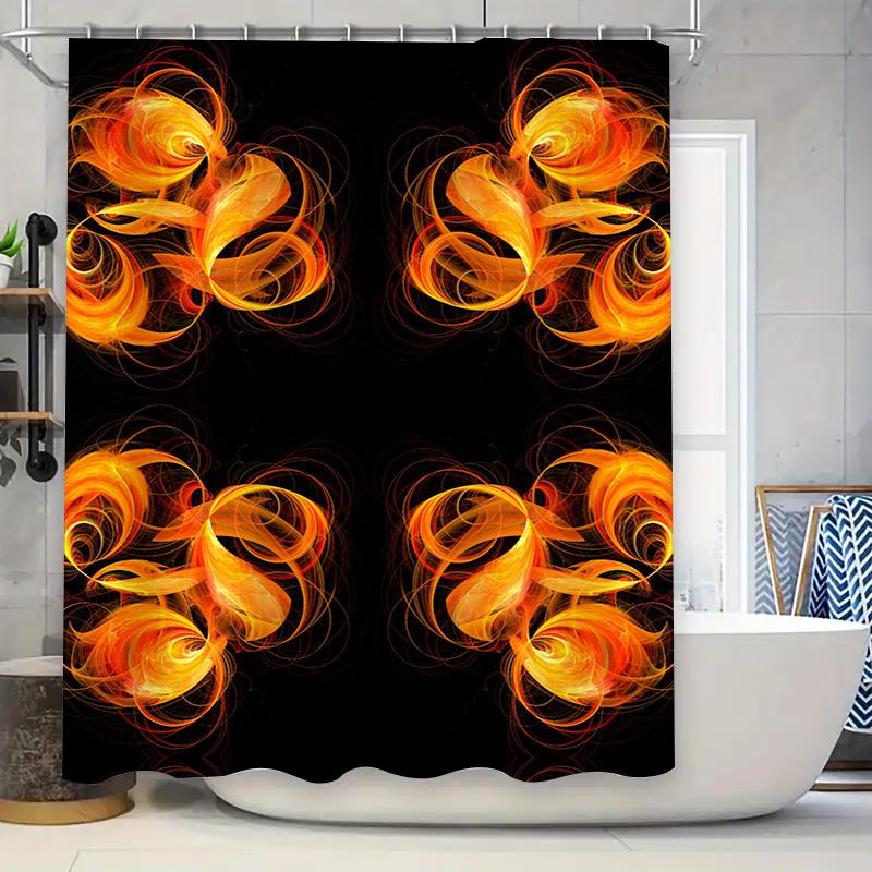 

Шторка для душа с узором из листьев Водонепроницаемая Декор для ванной Водонепроницаемая ткань Аксессуары для ванной Настенная Декоративная Домашний Компл 90x180cm