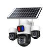 6MP Ultra HD 4G Solar Outdoor WiFi Surveillance Camera with Three Lenses