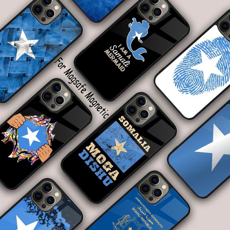 Somali Somalia National Flag Magnetic Phone Case For APPLE iPhone 17 Air 16 14 13 12 Pro Max 15 Plus Wireless MagSafe Cover