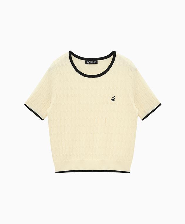 BHPOLOCLUB Women'S Point Line Cable Knit 7 Colors Tk016