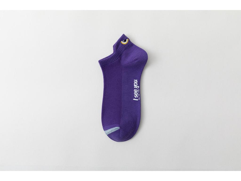 Men's 3D Ears Short Socks - Breathable Low-Cut Sports Mesh, Trendy for Spring/Summer.