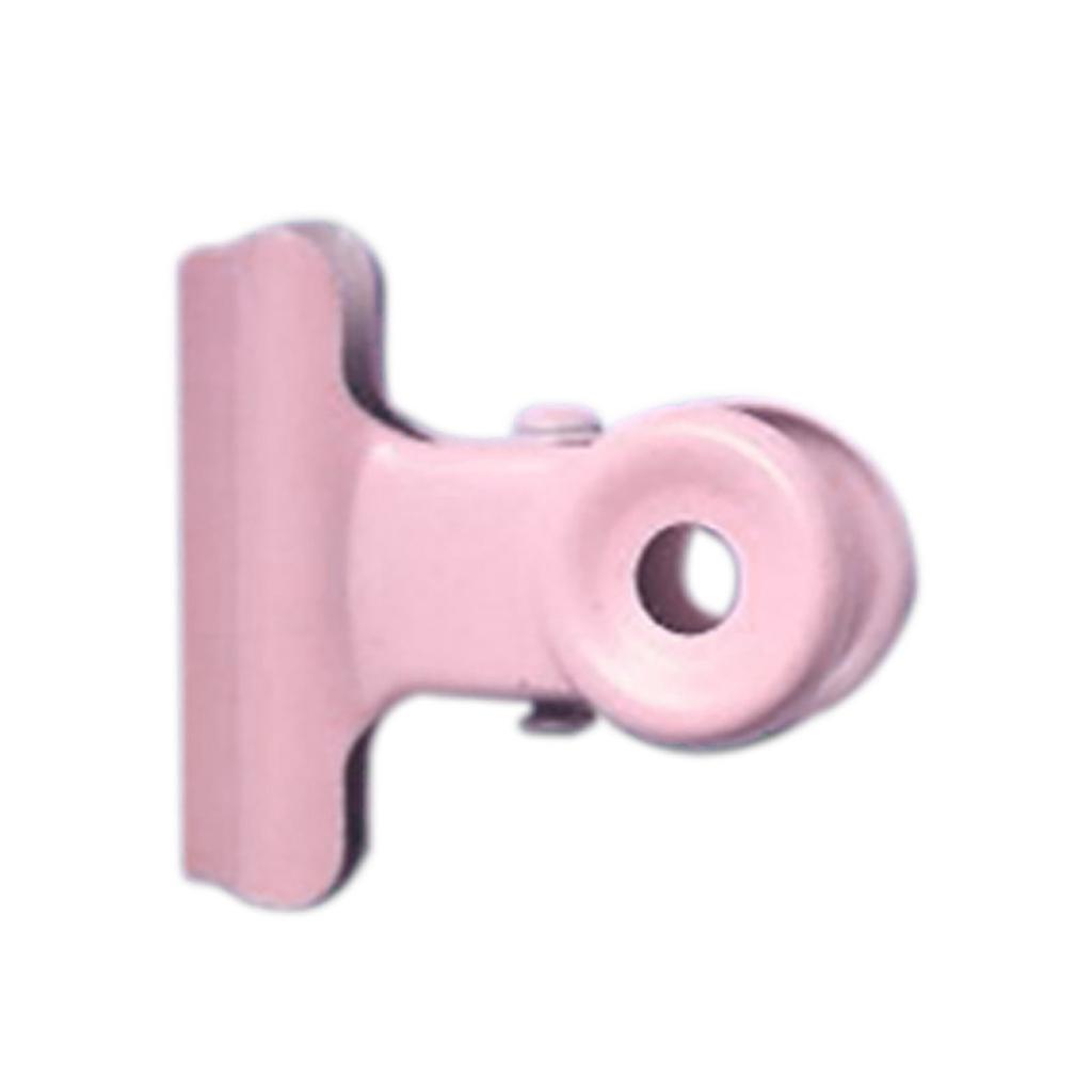 8pcs Metal Hinge Clips Rounded Head Rust Prevention Bull Binder Clamps File Clamps for Ticket Test Paper Sakura Roseate