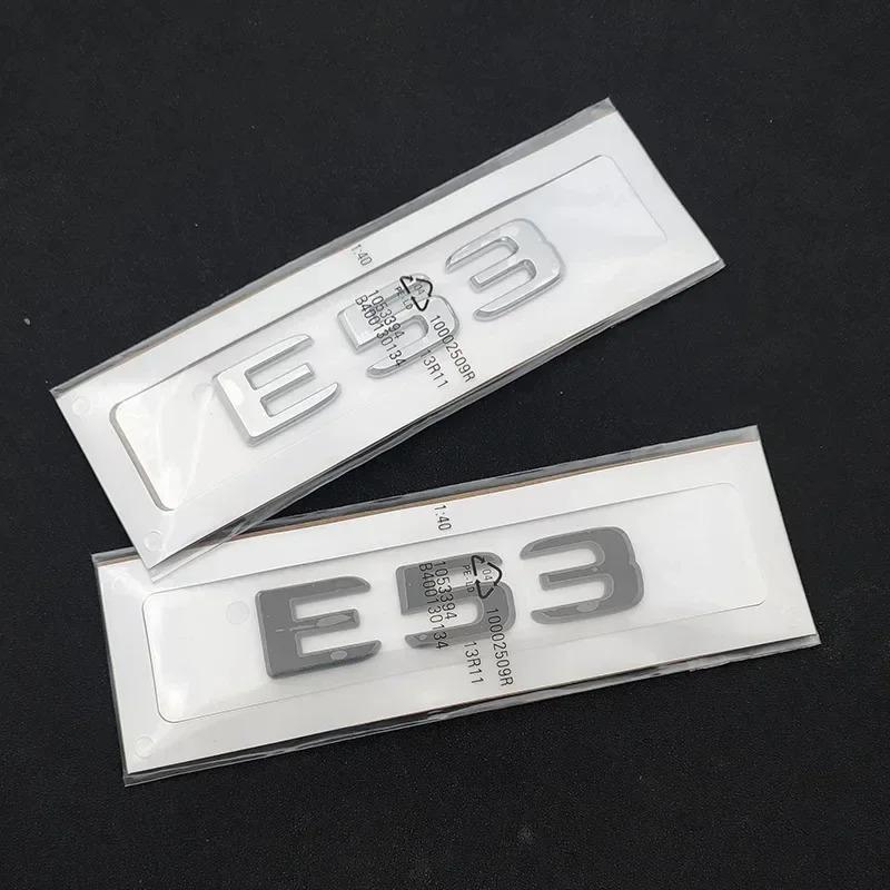 3D ABS Black Chrome Car Rear Trunk Letters Badge Sticker E53 Emblem For Mercedes-Benz E53 W213 W212 Auto Accessories