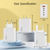120W Multi-Port Fast Charger - 4 Ports + USB, Compatible with Xiaomi, Apple, Type-C; EU, US, UK Standards