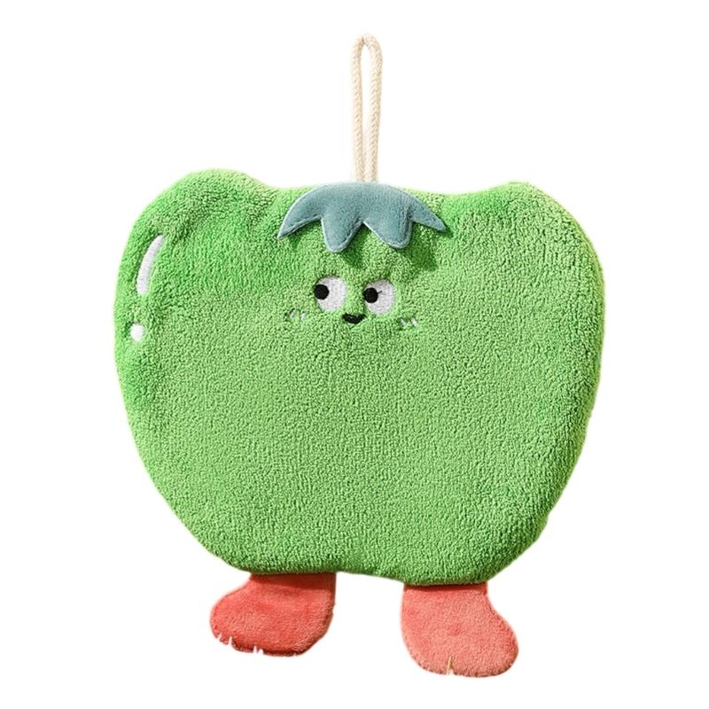 Quickly dry Absorbent Hand Towel Thickened Fleece Component Soft Contact Hanging Loop For Home Use