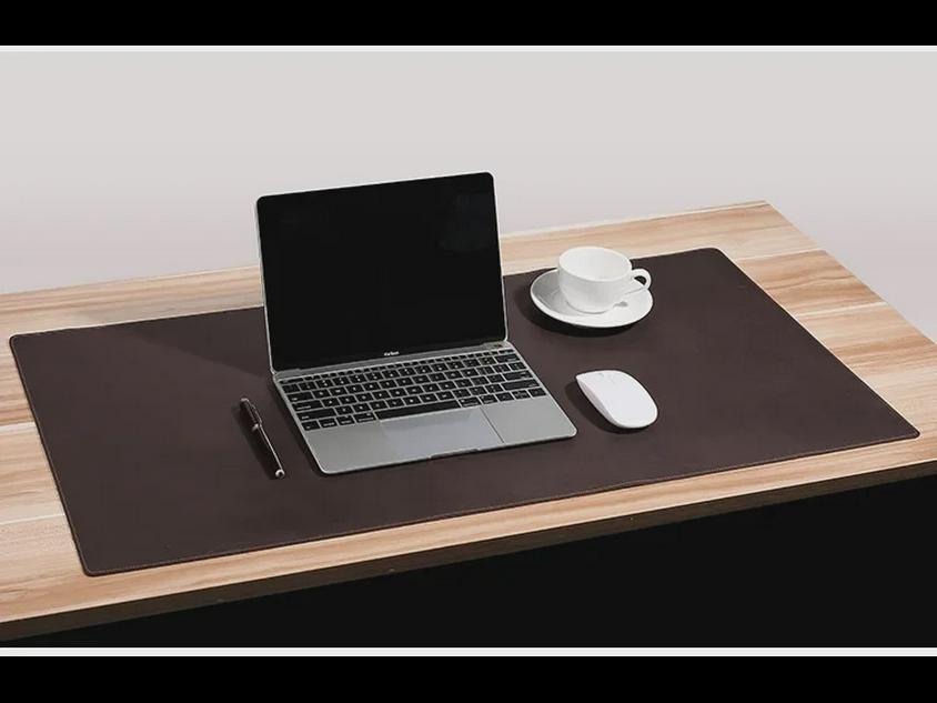Thick Crazy Horse Leather Desk Pad: Genuine Non-slip Mouse Pad & Laptop Mat
