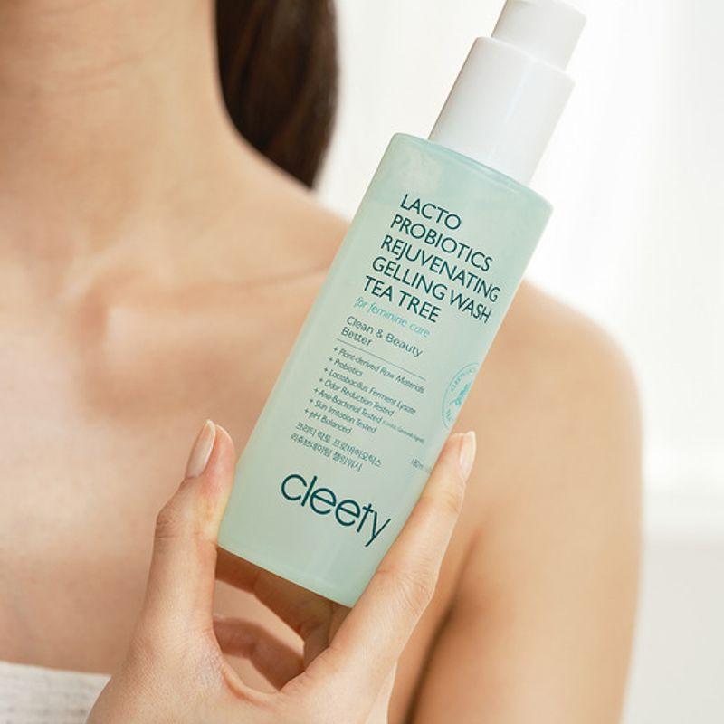 Cleety Lacto Probiotics Rejuvenating Gelling Wash Tea Tree Feminine Cleanser 180ml Gelling Wash 180ml Tea Tree Scent