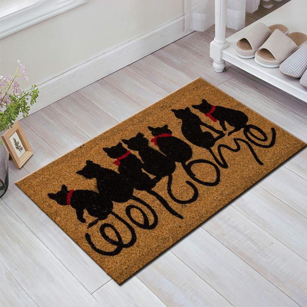 Animal Welcome Home Can Cut Pvc Door Mat Spray Silk Floor Mat Dust Carpet