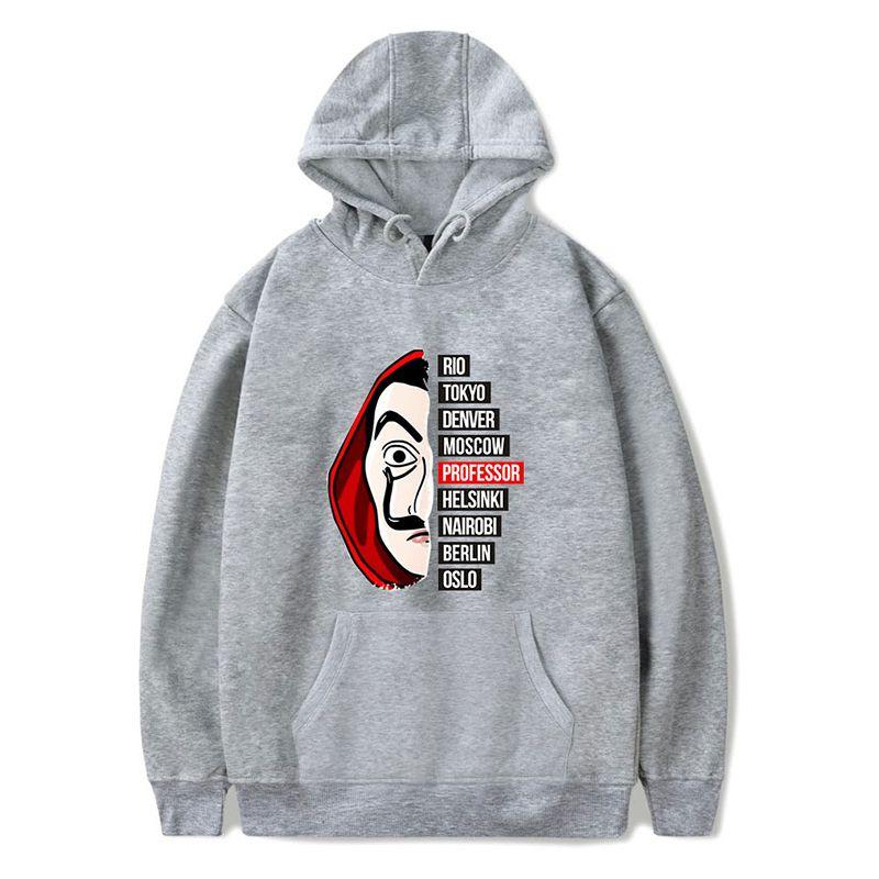 

Dali House The Of Paper Hoodie Pullover Jacket Tops Gray,L