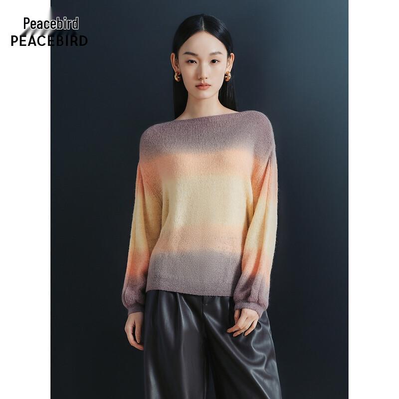 PEACEBIRD Women s Elegant Mohair Blend Gradient Pullover S