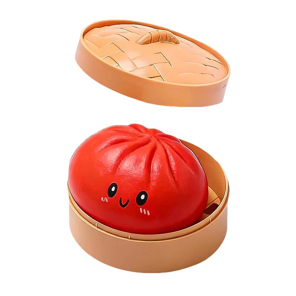 2026 Popular Colorful Simulated Dumpling  Squishy Relaxing Anxiety Antistress Venting Rebound Squeeze Reliever Toy Gift