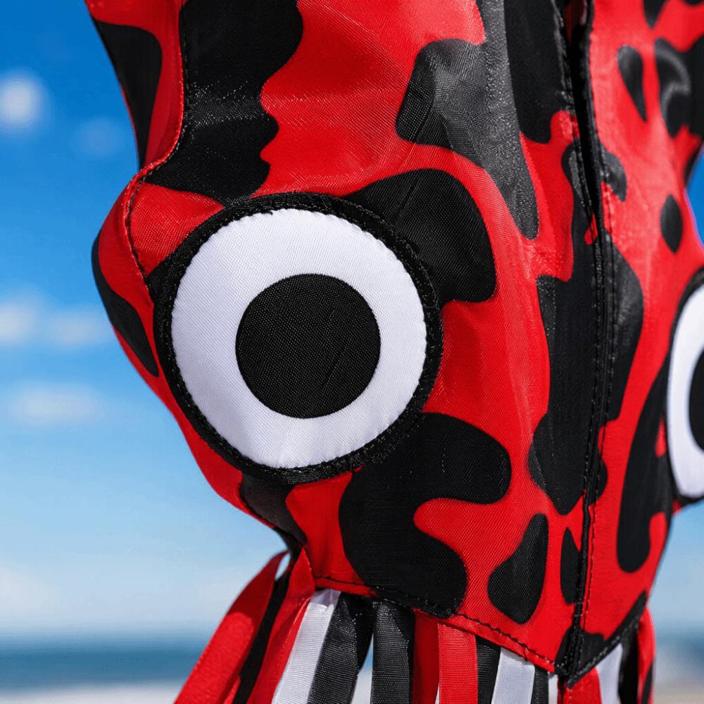 Large Octopus Kite Frameless Soft Animal Kite Durable Single Line Kite Beach красный