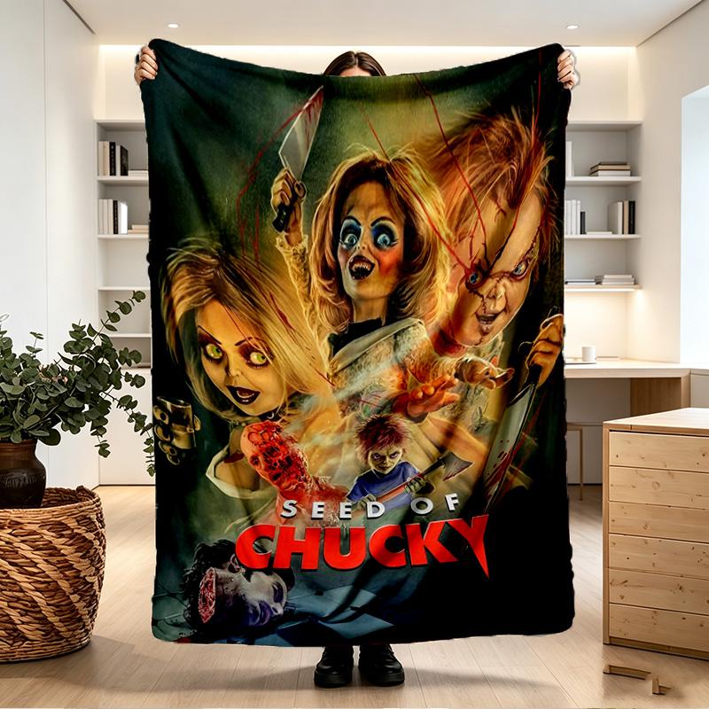 Chucky Print Blanket - Soft & Comfortable, for Bedroom, Travel, Sofa, Home Decoration - Birthday Christmas Gift for Friend