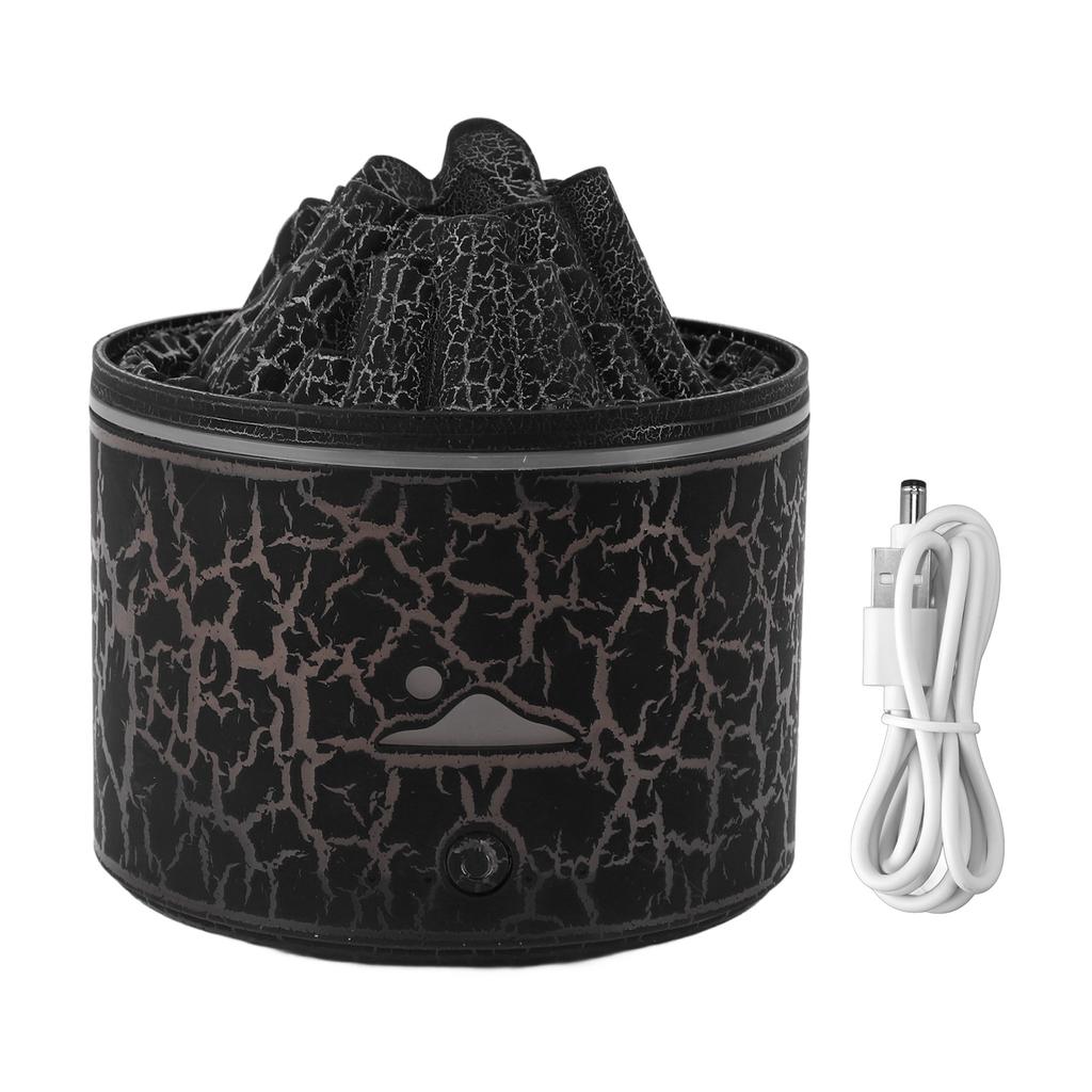 Volcano Diffuser 5V 180ml Relaxing Auto Off Warm Atmosphere Flame Humidifier for Home Bedroom Office