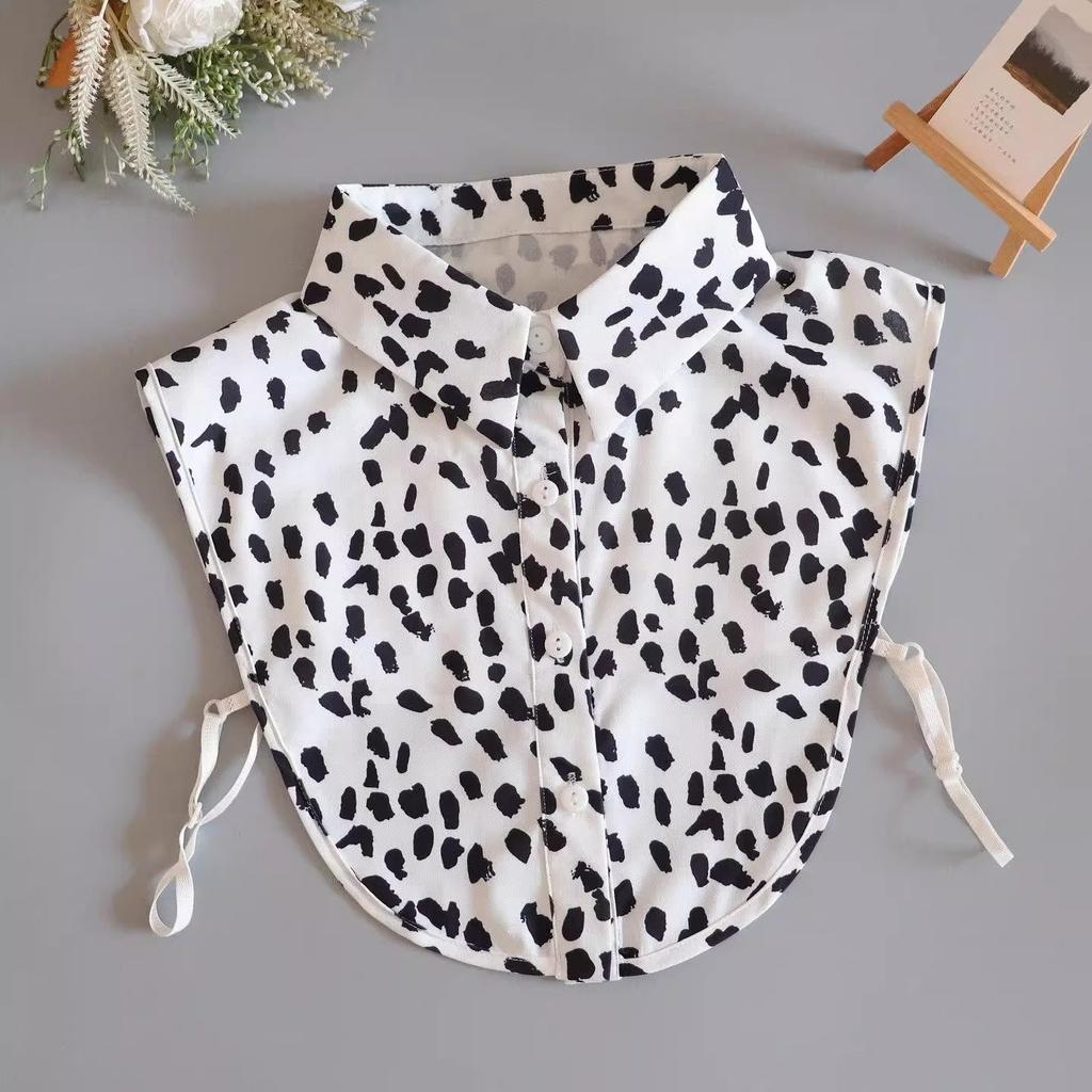 Perfect Match Fashion Printed Collar Woman Detachable Collar Fake Women Vintage Ladies False Blouse Collar Lapel Half Shirt
