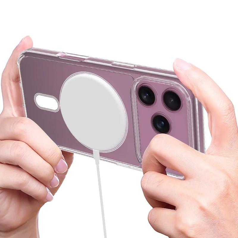 For iPhone 17 Pro Max Clear Case WANLONFENG LM1 Series Compatible with MagSafe with 2Pcs Screen Films (Big Lens Hole)