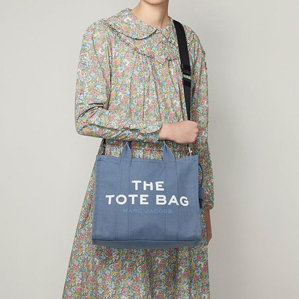 Marc Jacobs Canvas Medium Tote Bag Blue Shadow Women Tote_bags M0016161-481