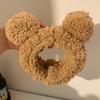 Velvet Animal Bear Ears Wash Face Makeup Headwear Furry Headband Cute Elastic Holder Hair Strap Band Ear Turban Hair Accessories