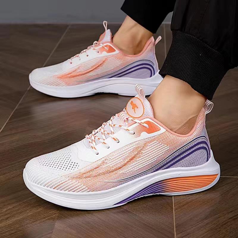 New Women's Breathable Sneakers Fashion Versatile Korean Edition Casual Shoes Lightweight Lace up Outdoor Sports Running Shoes