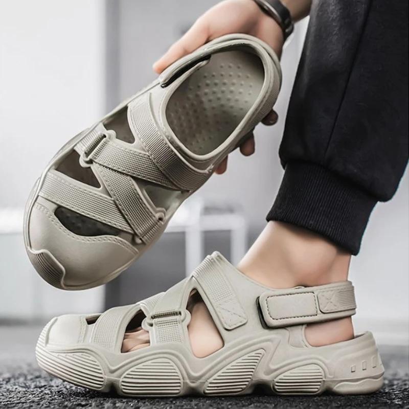 Fashion Ultralight Male Shoe with Platform Height High Quality 2025 Styles Descount New Design Pvc Daily Use Breathable 39 Men's Sandal