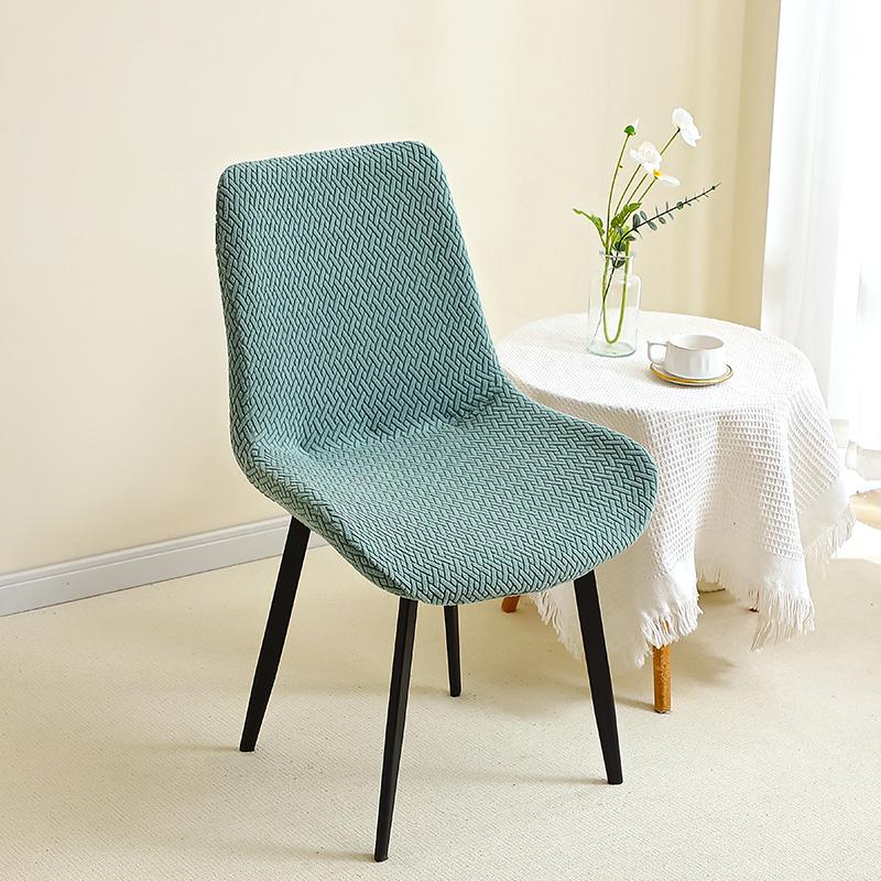 Jacquard Curved Chair Cover Anti-slip Stretch Dining Chair Covers All-inclusive Furniture Protector Funda Silla Housse De Chaise