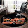 Fast & Furious Print Round Rug, Washable Floor Carpet, For Entryway Dorm Laundry Room Office Study, Home Decor Birthday Christmas Gift