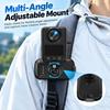 PULUZ Magnetic Quick-Release Backpack Clamp Mount  with 1/4 inch Screw Interface for DJI, Insta360, GoPro and Other Action Cameras (Black)