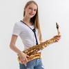Nastavitelný popruh na krk pro saxofon Dvojitý ramenní postroj s otočným hákem Ergonomický ramenní popruh pro alto tenorsaxofony barytonsaxofon klarinet