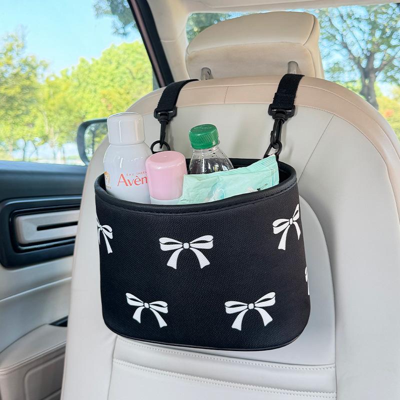 

Car Seat Back Organizer, PU Leather Vehicle Backseat Hanging Storage Pocket, Multipurpose Auto Travel Essentials Accessories
