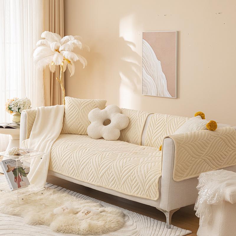Sofa Cushion Winter Plush Sofa Cover Towel Winter Sofa Cover Simple Modern Thickened Cushion