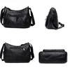 Black Winter Style Washed Leather Luxury Handbags Women Bags Designer Ladies Shoulder Crossbody Bags For Women