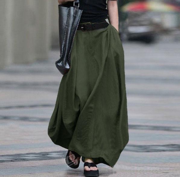 

Юбка миди А-силуэта с высокой талией 2023: Большой размер, Утягивающая женская юбка для танцев Large