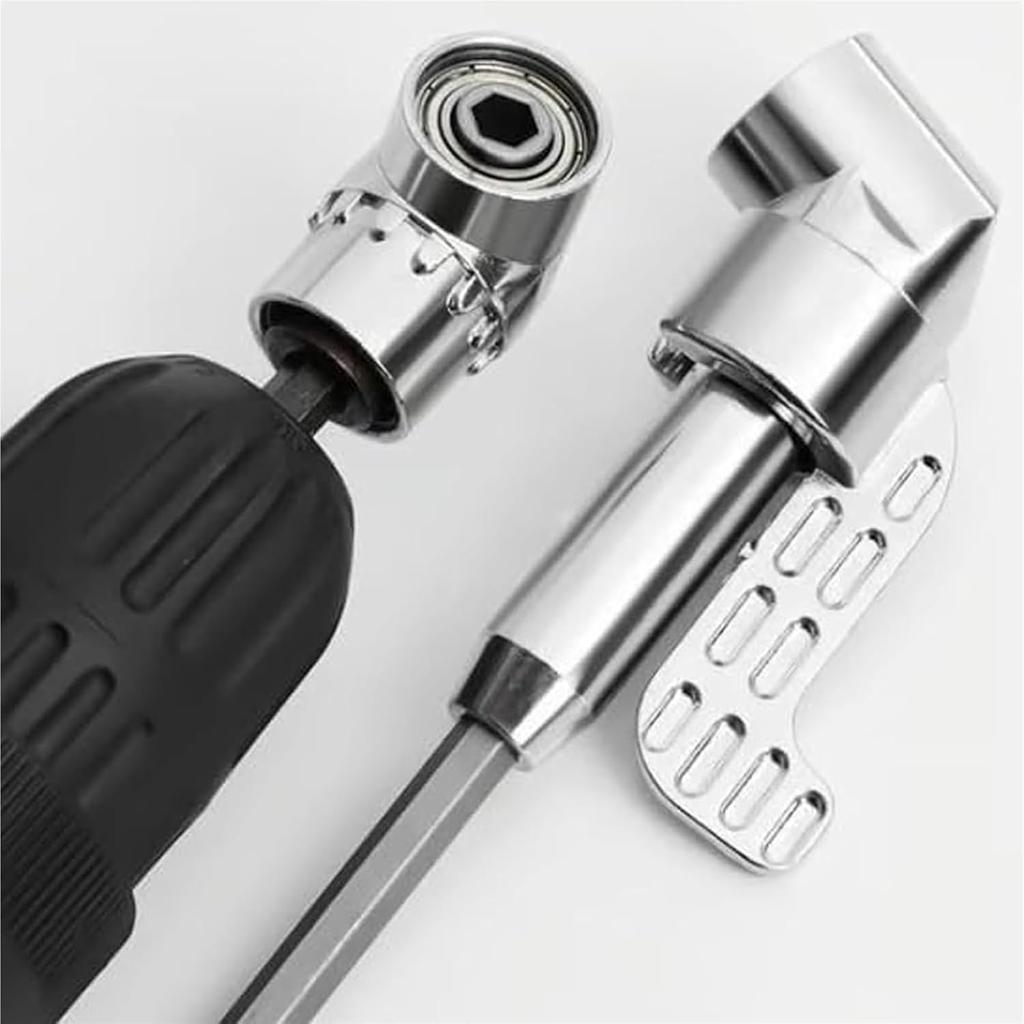 Angle Driver, 105 Degree Right Angle Drill Adapter, Right Angle Drill Attachment, Angle Driver for Drill, Corner Tool Screw Hub with Multi-Function
