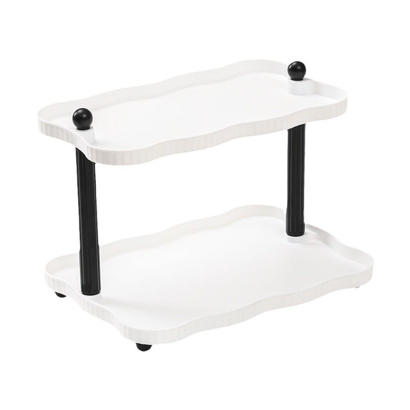 Desktop Double-Layer Multi-Purpose Storage Rack for Dorm or Office