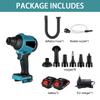 1000W 40000RPM Multifunction Cordless Air Dust Blower Collector Inflator and Deflator with 5Nozzles For Battery