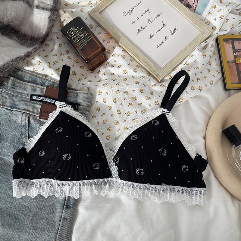 Female Summer Thin Style No Underwire Gathers Up The Support Prevent Droop Small Chest Gathers To Adjust The Underwear