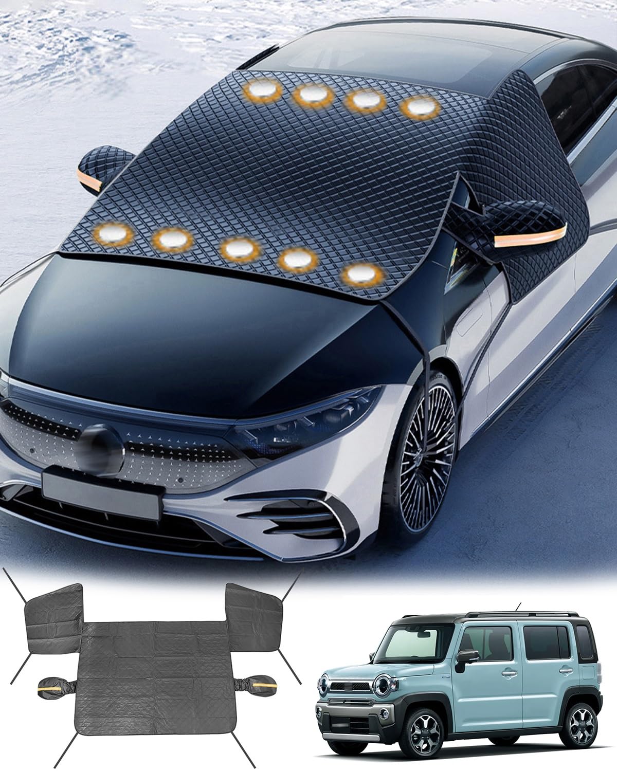 2024 Car Windshield Anti-Freeze Sheet Applicable to Suzuki Hustler MR31S One size чёрный