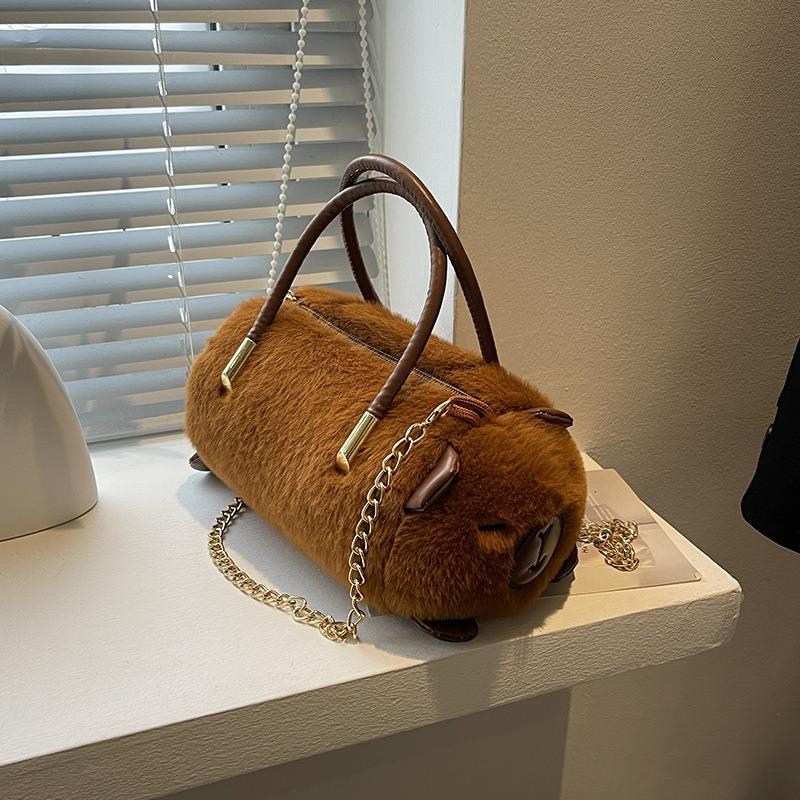 

Сумка через плечо плюшевый рюкзак панда женская новая милая капибара дорожная сумка на плечо