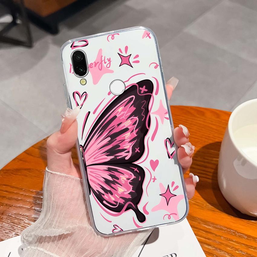 Für Xiaomi Redmi 7 7A 8 9C 9T 10A Mode Buchstaben Handytaschen Ultradünne Transparente TPU Staubdichte Schutz Weiche Rückseite Für Xiaomi Handyhülle