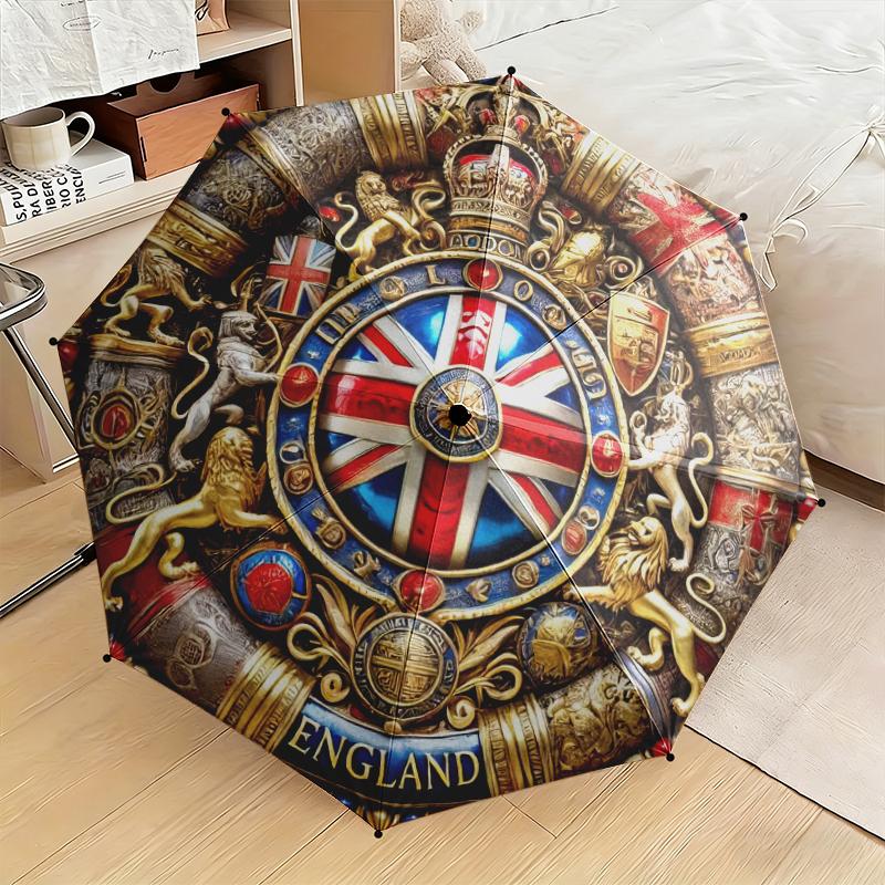 1 pz Impero Britannico Londra Inghilterra Ombrello Portatile Pieghevole Struttura a Ossa Forate Telaio in Ferro Ombrello da Esterno per la Casa