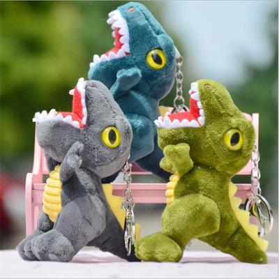 Mini Cute Big Mouth Dinosaur Plush Toys Small Pendant Tyrannosaurus Stuffed Soft Animal Toy Brithday Gift For Kids 13CM