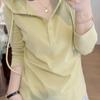 Camiseta Sudadera Minimalista de Manga Larga con Empalmes para Ropa Casual de Ocio